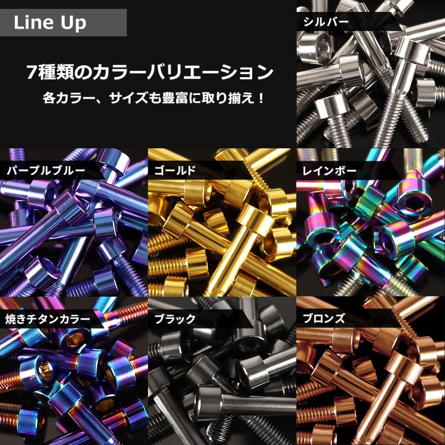 チタンボルト M8×30mm P1.25 ストレートキャップボルト スリムヘッド 六角穴付き パープルブルー 1個 JA2012 | TECHーMASTER | 03