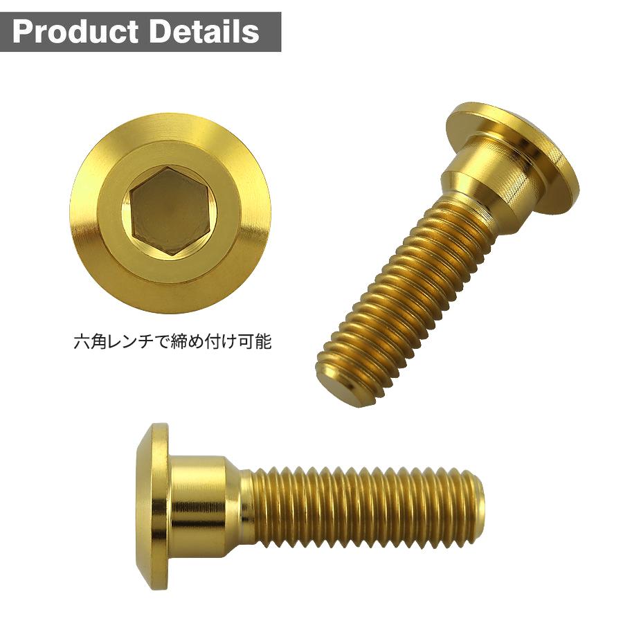 64チタン ブレーキディスク ローター ボルト M8×30mm P1.25 六角穴