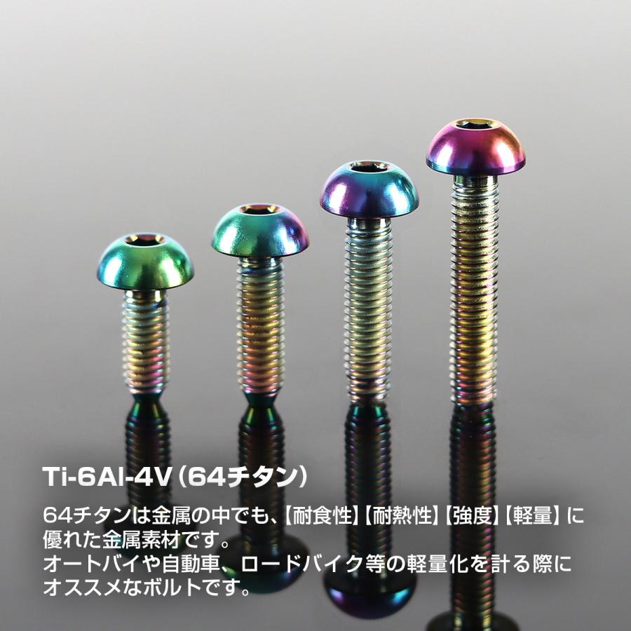 チタンボルト M3×8mm P0.5 トラスヘッド 六角穴付き ボタンボルト レインボー 1個 JA2045 | TECHーMASTER | 01