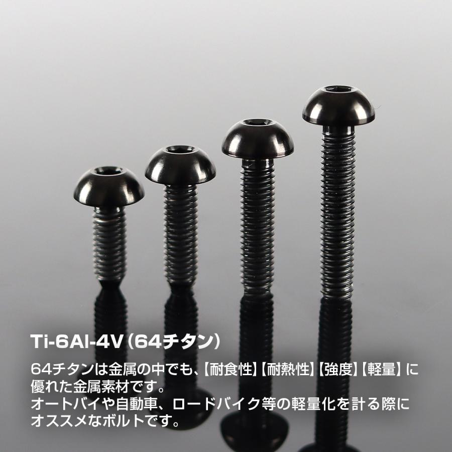 チタンボルト M3×8mm P0.5 トラスヘッド 六角穴付き ボタンボルト ブラック 1個 JA2046 | TECHーMASTER | 01