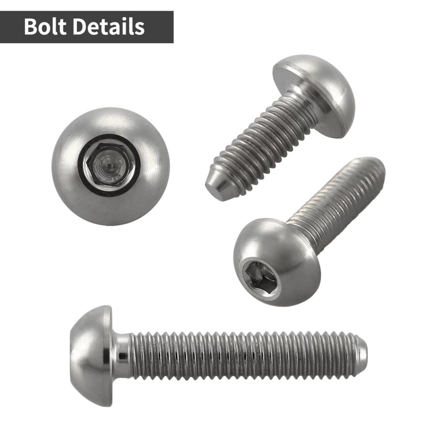 チタンボルト M3×10mm P0.5 トラスヘッド 六角穴付き ボタンボルト シルバー 1個 JA2047 | TECHーMASTER | 02