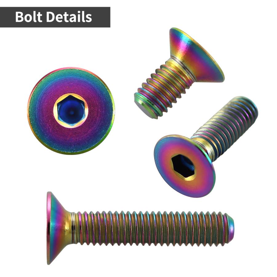 チタンボルト M3×8mm P0.5 皿ボルト 六角穴付き キャップボルト レインボー 1個 JA2065 | TECHーMASTER | 02