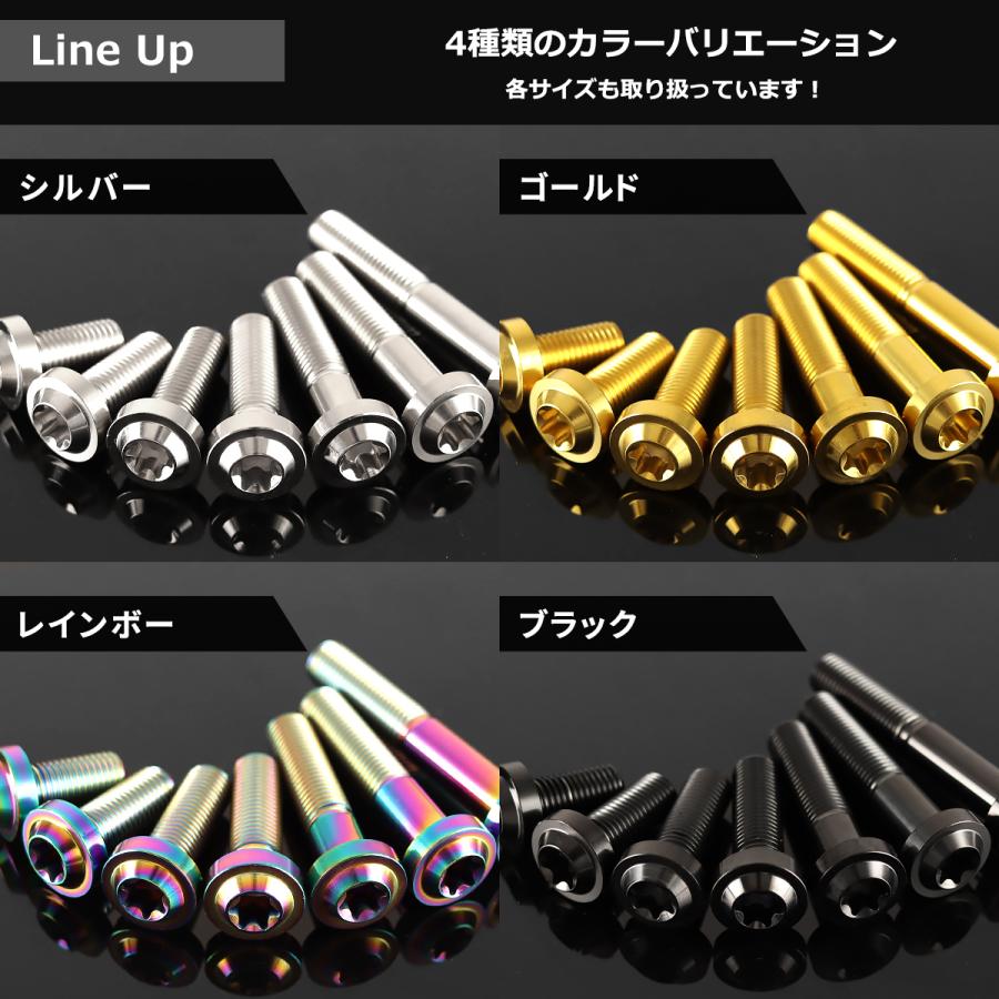 チタンボルト M10×30mm P1.25 トルクス穴 フランジ付き ボタンボルト シルバーカラー 1個 JA2183 | TECHーMASTER | 03