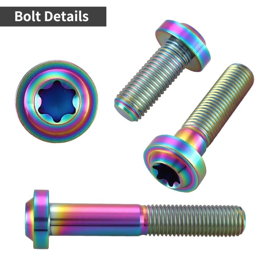チタンボルト M10×30mm P1.25 トルクス穴 フランジ付き ボタンボルト