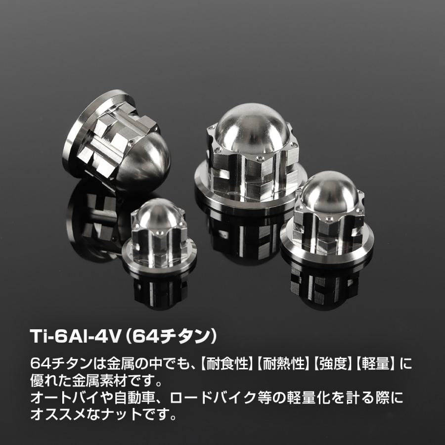 チタンナット ドームナット M8 P1.25 袋ナット フランジ付き シルバーカラー JA2244 | TECHーMASTER | 01