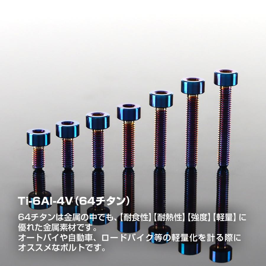 チタンボルト M3×8mm P0.5 キャップボルト スリムヘッド キャップボルト 六角穴付き 焼きチタンカラー 1個 JA2264 | TECHーMASTER | 01