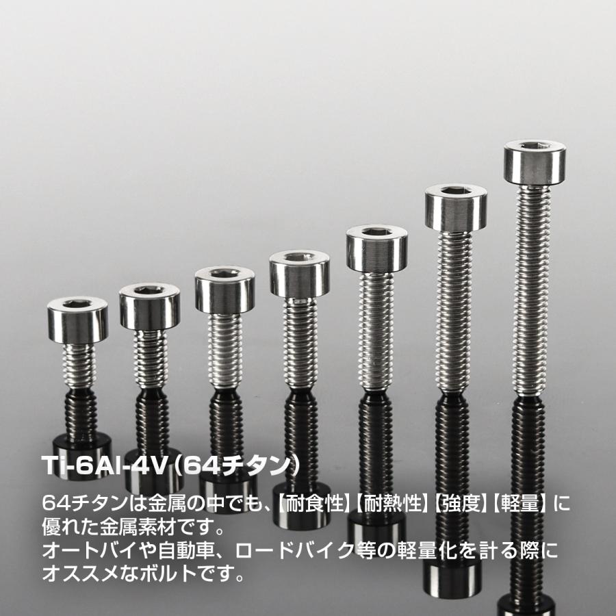 TECHーMASTER（テックマスター） チタンボルト M4×8mm P0.7 ストレート