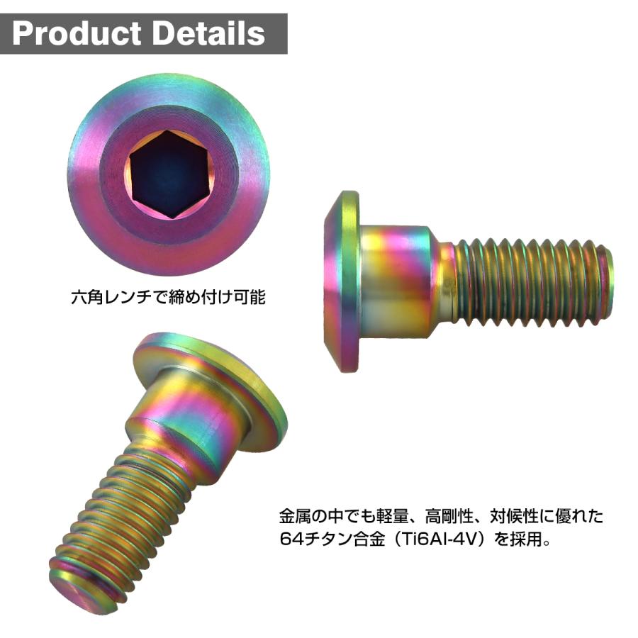 64チタン M8×30mm 10本 ブレーキ ディスク ボルト ZX m1444 64チタン