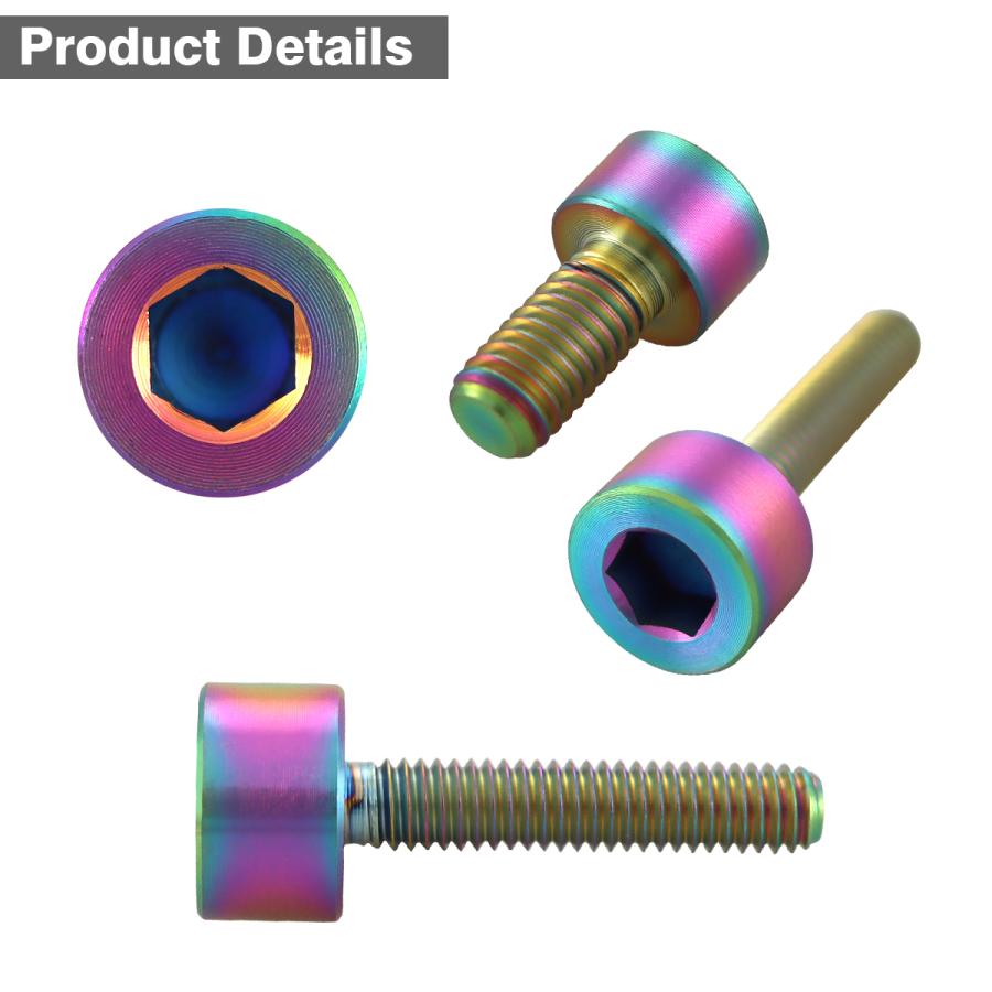 たんたかたん様 ホンダ タンクキャップ チタンボルト バイク 7穴用 焼きチタン