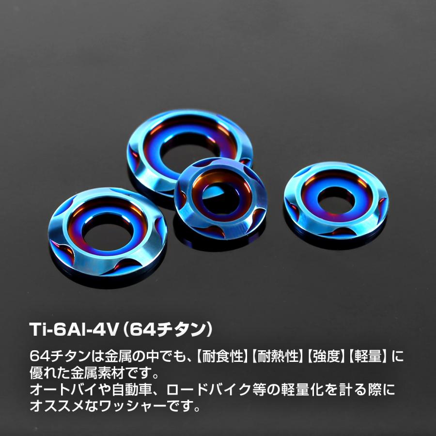 TECHーMASTER（テックマスター） チタンワッシャー M10 外径22mm 枠径