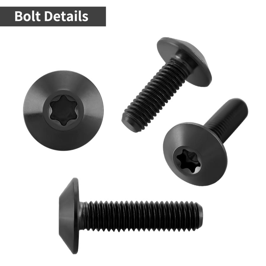 チタンボルト M5×12mm P0.8 テーパーヘッド トルクス穴 ボタンボルト ブラック 1個 JA2437 | TECHーMASTER | 02