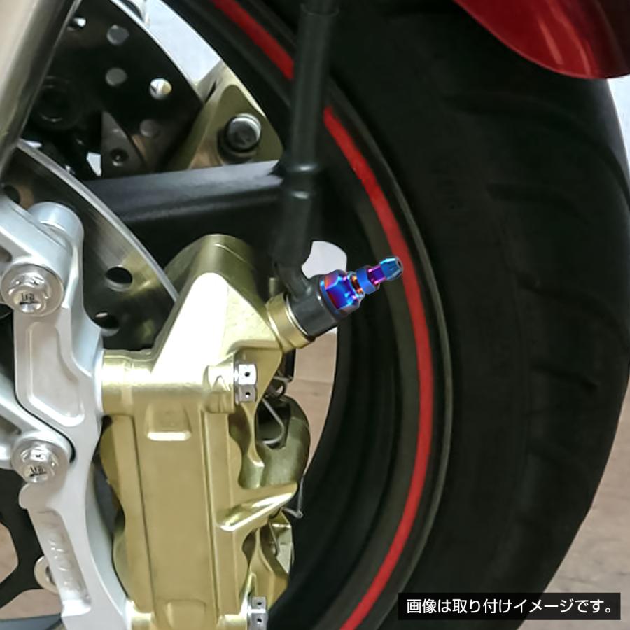 バンジョーボルト 64チタン M10 P1.0 エアブリード ニップル付 シングル 焼きチタンカラー JA2587 | TECHーMASTER | 01