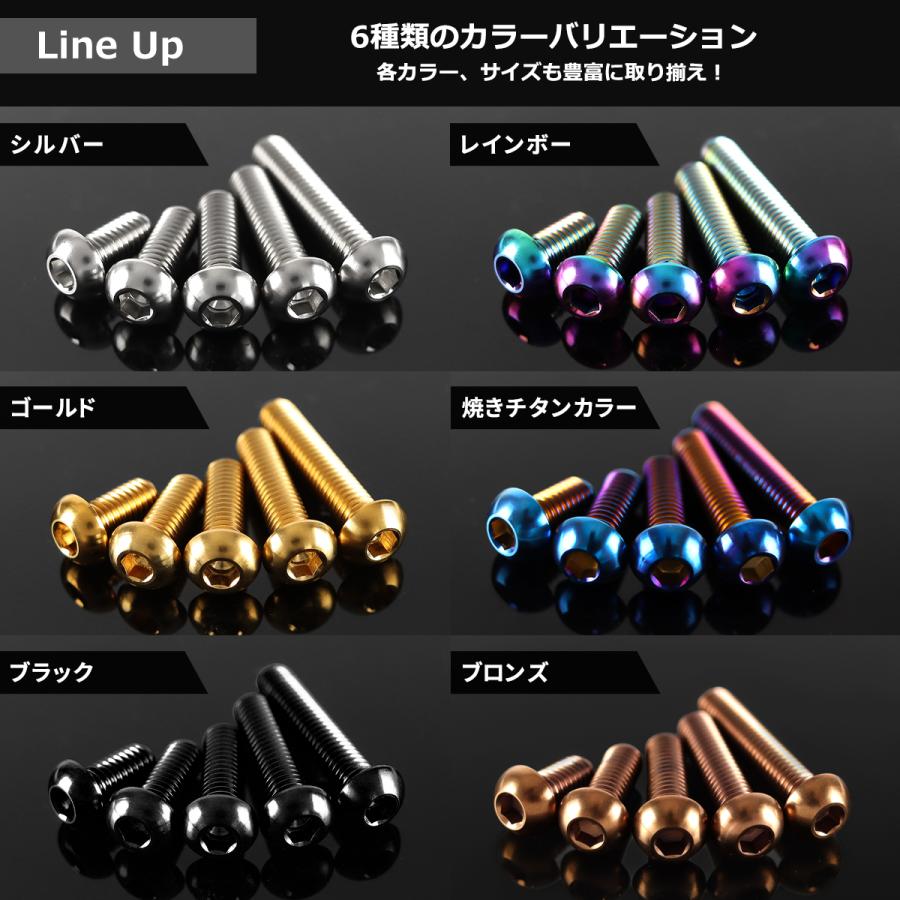 チタンボルト M4×10mm P0.7 トラスヘッド 六角穴付き ボタンボルト 焼きチタンカラー 1個 JA2647 | TECHーMASTER | 03