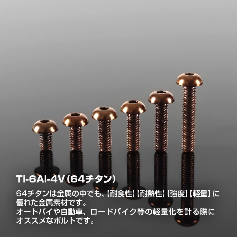 チタンボルト M4×8mm P0.7 トラスヘッド 六角穴付き ボタンボルト ブロンズ 1個 JA3099 | TECHーMASTER | 01
