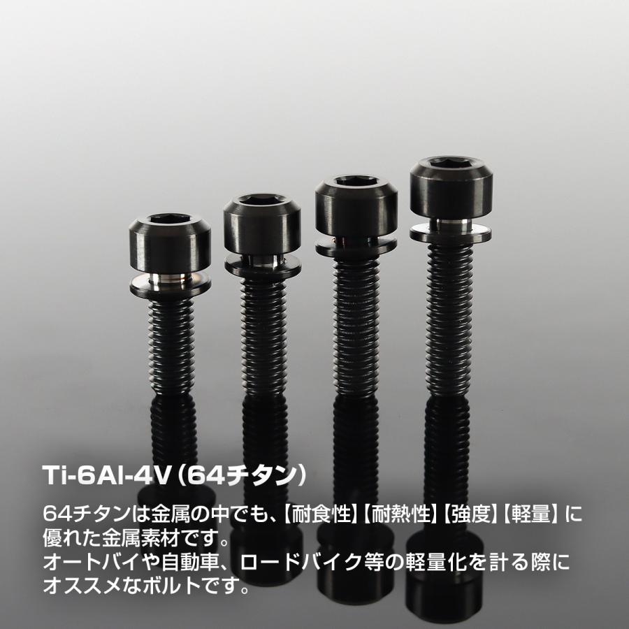 チタンボルト M5×20mm P0.8 ワッシャー組込 六角穴付き キャップ チタンボルト M5×20mm P0.8 ワッシャー組込 六角穴付き キャップ