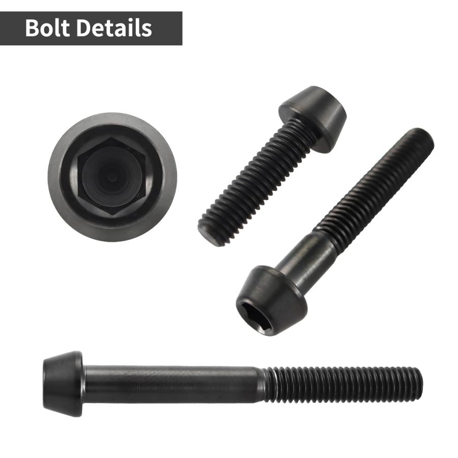 チタンボルト M5×16mm P0.8 テーパーヘッド 六角穴付き キャップボルト ブラック 1個 JA344 | TECHーMASTER | 02