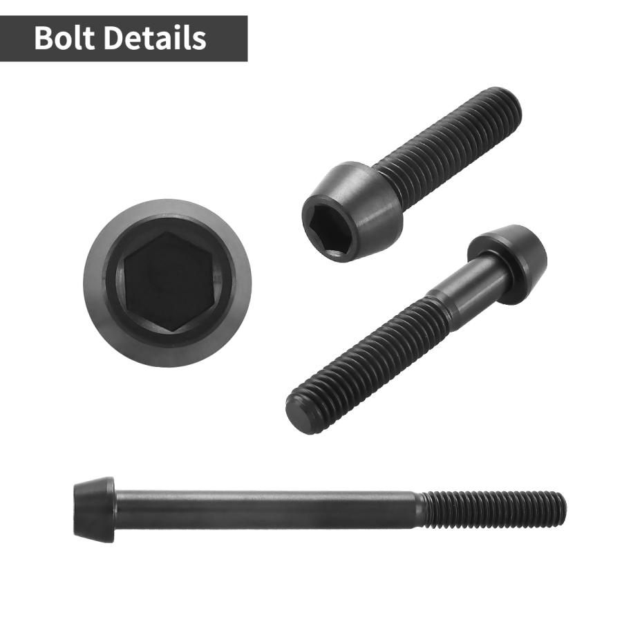 チタンボルト M6×15mm 1.0 テーパーヘッド 六角穴付き キャップボルト ブラック 1個 JA4119 | TECHーMASTER | 02