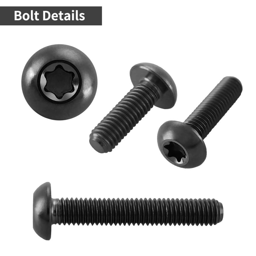 チタンボルト M5×12mm P0.8 トラスヘッド トルクス穴付き ブラック 1個 JA466 | TECHーMASTER | 02