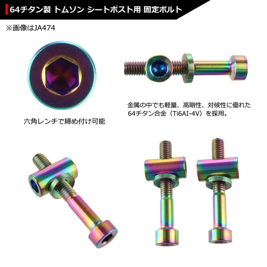 トムソン シートポスト 固定ボルト 64チタン製 M5×40mm 焼きチタンカラー 2個セット JA477 | TECHーMASTER | 02