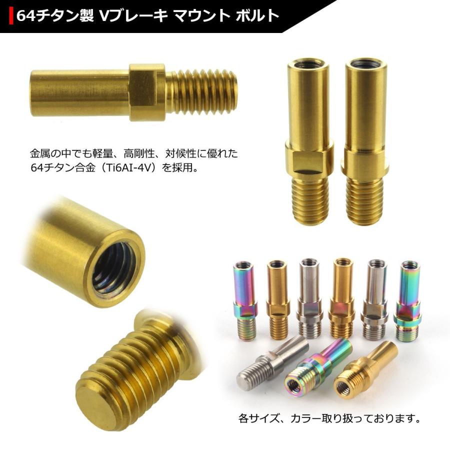 TECHーMASTER Vブレーキ台座 ボルト 64チタン製 M8 P1.25 カンチ