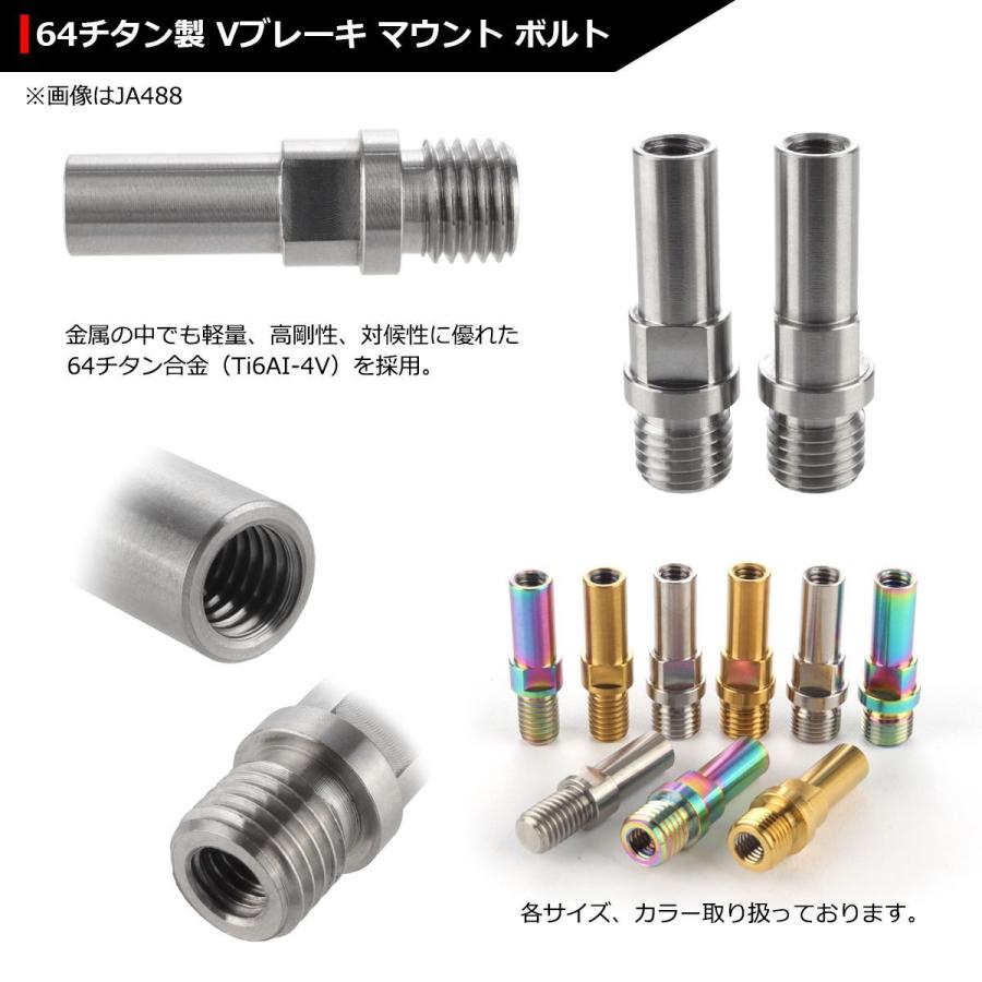 Vブレーキ台座 ボルト 64チタン製 M10 P1.25 カンチブレーキ ピボット