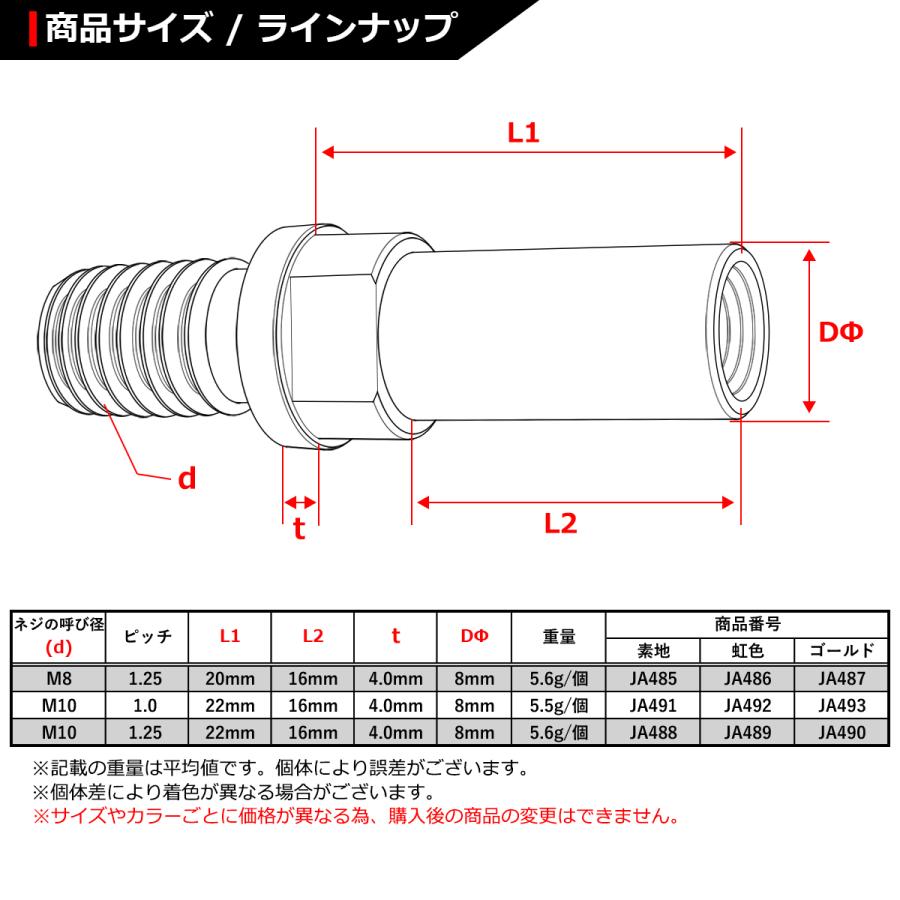 Vブレーキ台座 ボルト 64チタン製 M10 P1.25 カンチブレーキ ピボットボルト ゴールド 2個セット JA490 | TECHーMASTER | 01