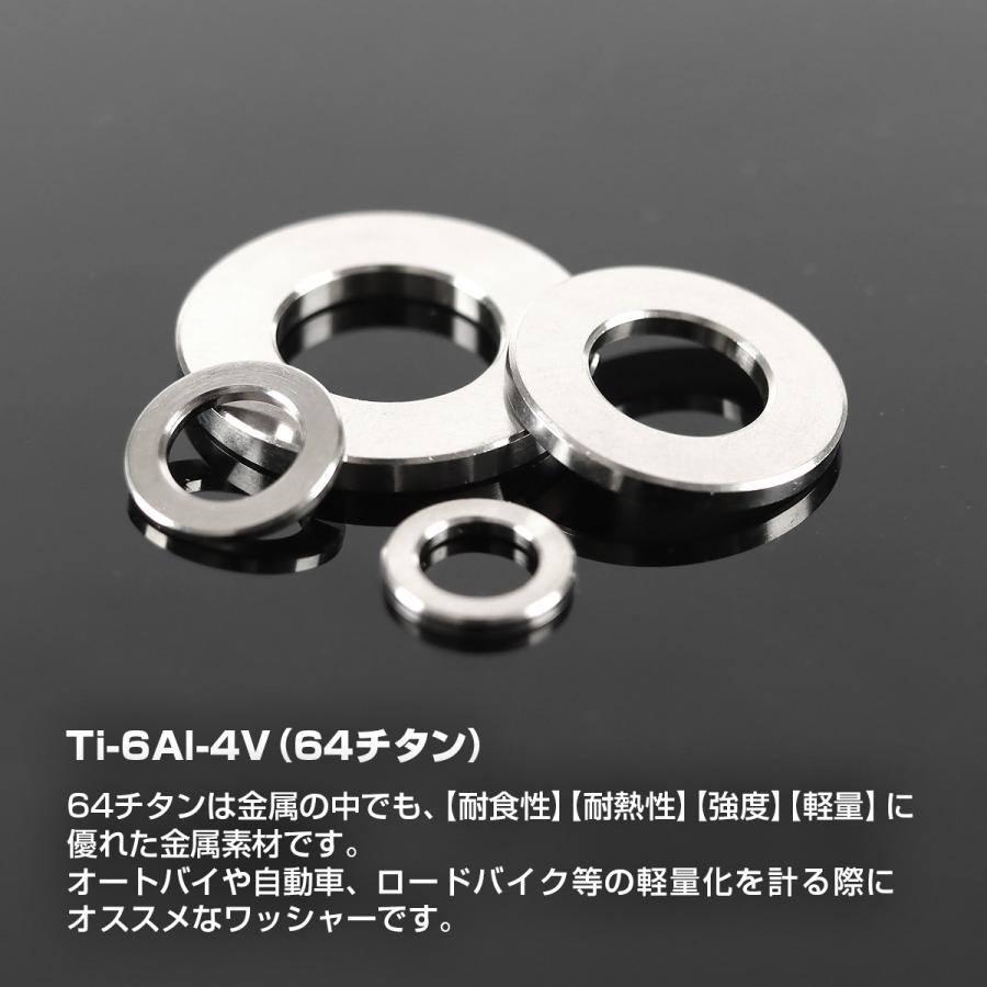 TECHーMASTER（テックマスター） チタンワッシャー M10 外径20mm 内径