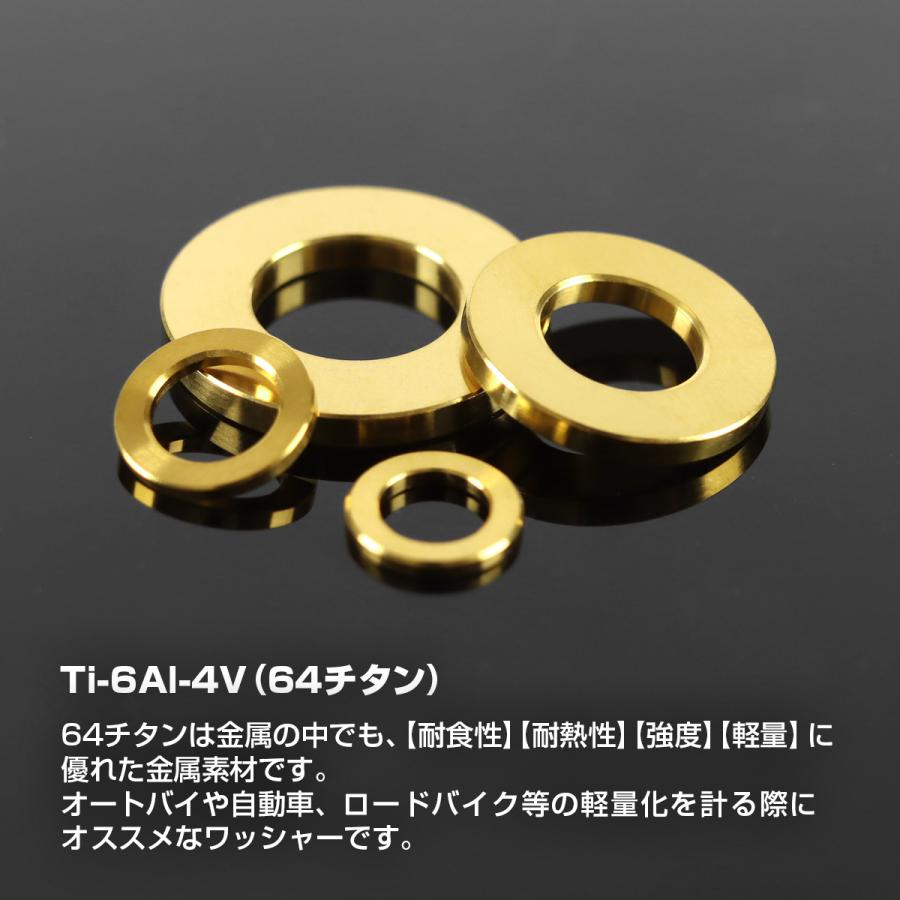 TECHーMASTER（テックマスター） チタンワッシャー M10 外径20mm 内径