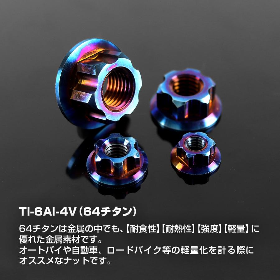 チタンナット M8 P1.25 六角ナット デザインナット フランジ付き セレート無し シルバーカラー 1個 JA570 | TECHーMASTER | 01