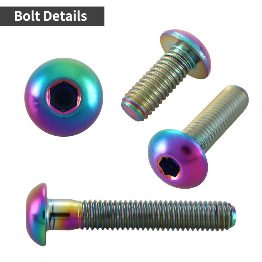 チタンボルト M5×10mm P0.8 トラスヘッド 六角穴付き レインボー 1個 JA586 | TECHーMASTER | 02