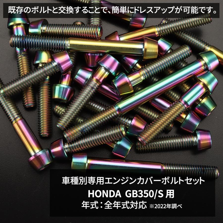 GB350/S エンジンカバー クランクケース ボルト 29本セット チタン製 ホンダ車用 レインボーカラー JA6402_1