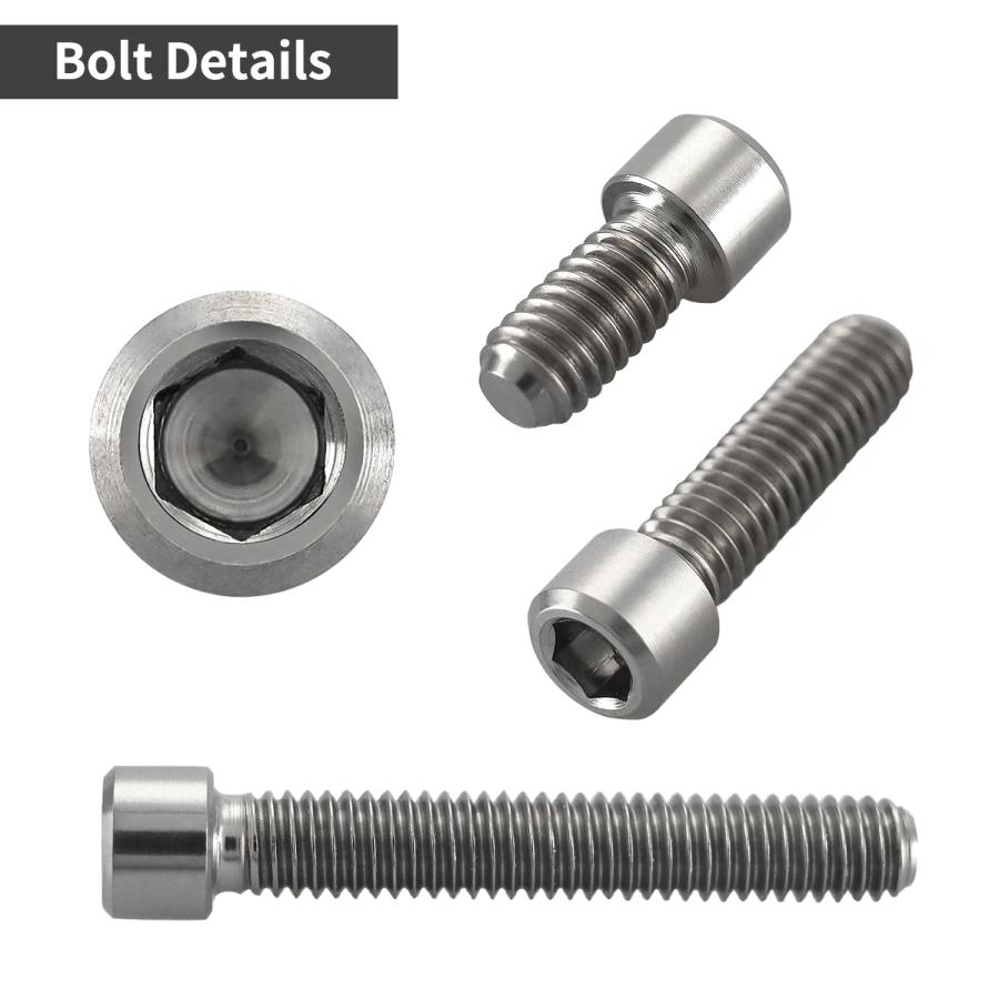 ディレーラー 調整ボルト 64チタン製 M4×10mm P0.7 H/L 六角穴付き シルバー 素地 1個 JA674 | TECHーMASTER | 02