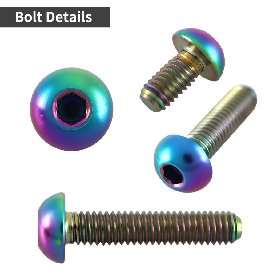 チタンボルト M4×15mm P0.7 トラスヘッド 六角穴付き ボタンボルト レインボー 1個 JA699 | TECHーMASTER | 02