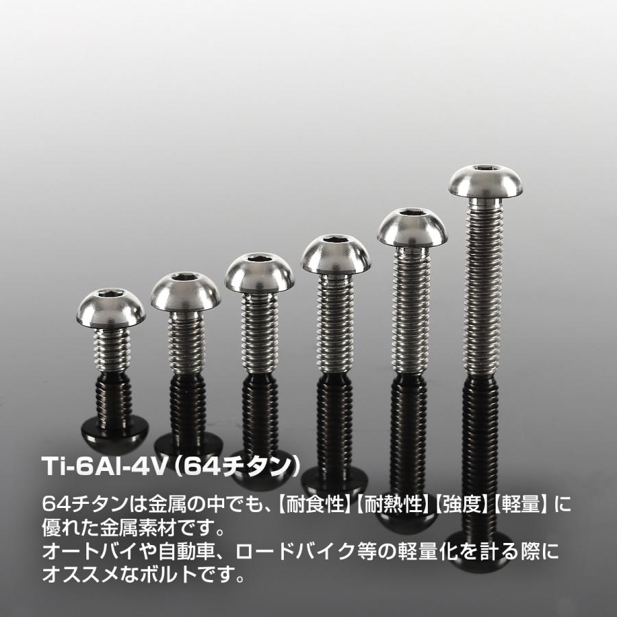 チタンボルト M4×20mm P0.7 トラスヘッド 六角穴付き ボタンボルト シルバー 素地 1個 JA701 | TECHーMASTER | 01