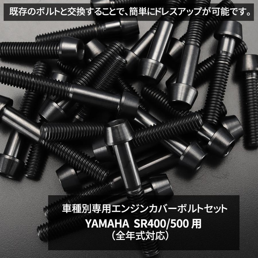 TECHーMASTER SR400 SR500 エンジンカバー クランクケース ボルト 20本