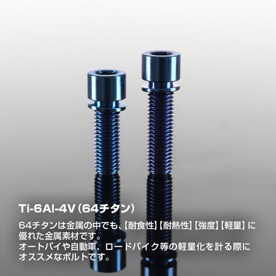チタンボルト M7×20mm P1.0 ワッシャー組込 六角穴付き キャップボルト ブルー 1個 JA717 | TECHーMASTER | 01