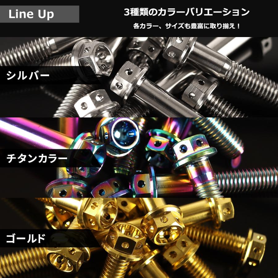 チタンボルト M6×50mm P1.0 六角ボルト キャップボルト フランジ付 シルバーカラー 素地 1個 JA799 | TECHーMASTER | 03