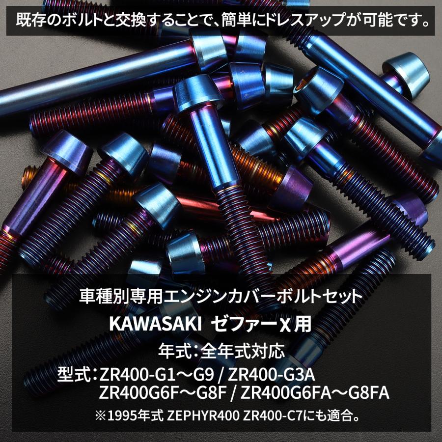カワサキ ゼファーχ カイ エンジンカバー クランクケース ボルト