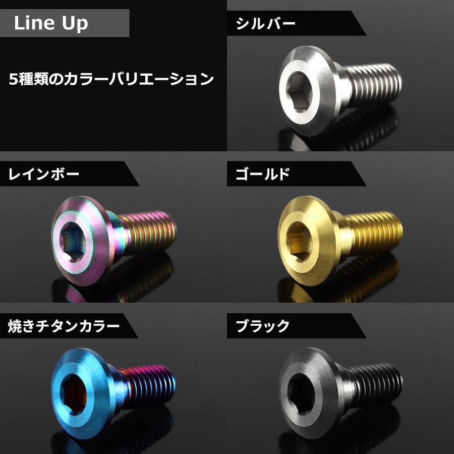 64チタン ブレーキディスク ローター ボルト M8×20mm P1.25 ヤマハ車用 YAMAHA 焼きチタンカラー JA820 | TECHーMASTER | 03