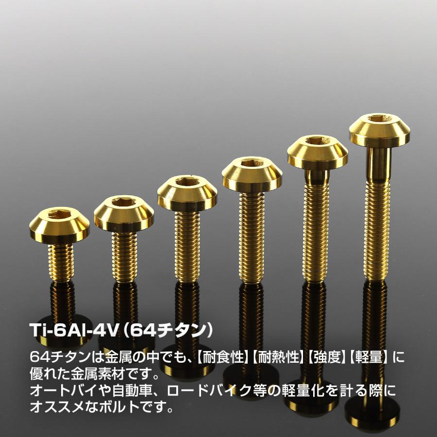 TECHーMASTER（テックマスター） チタンボルト M6×25mm P1.0 テーパー