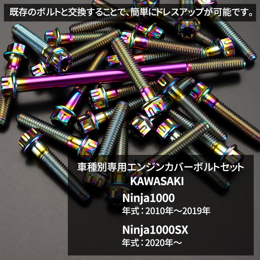 アクセサリー n_t1007 ニンジャ1000/SX Ninja エンジンカバー クランクケース ボルト