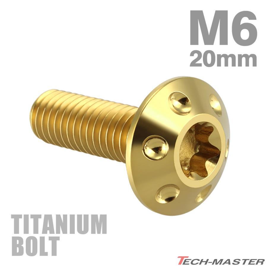 チタンボルト M6×20mm P1.0 ボタンボルト トルクス穴 ワイドフランジ ゴールドカラー 1個 JA870 :JA870:TECH-MASTER バイクテン - 通販 - Yahoo!ショッピング チタンボルト M6×20mm P1.0 ボタンボルト トルクス穴 ワイドフランジ ゴールドカラー 1個 JA870 :JA870:TECH-MASTER バイクテン - 通販 - Yahoo!ショッピング