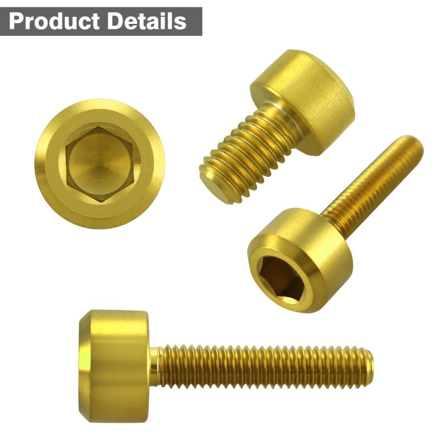 ホンダ タンクキャップ チタンボルト バイク 7穴用 ゴールド