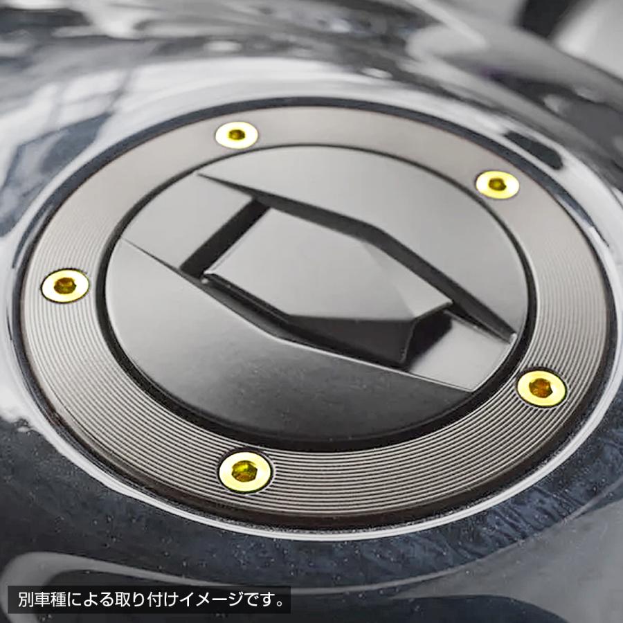 スズキ タンクキャップ チタンボルト バイク 7穴用 ゴールド