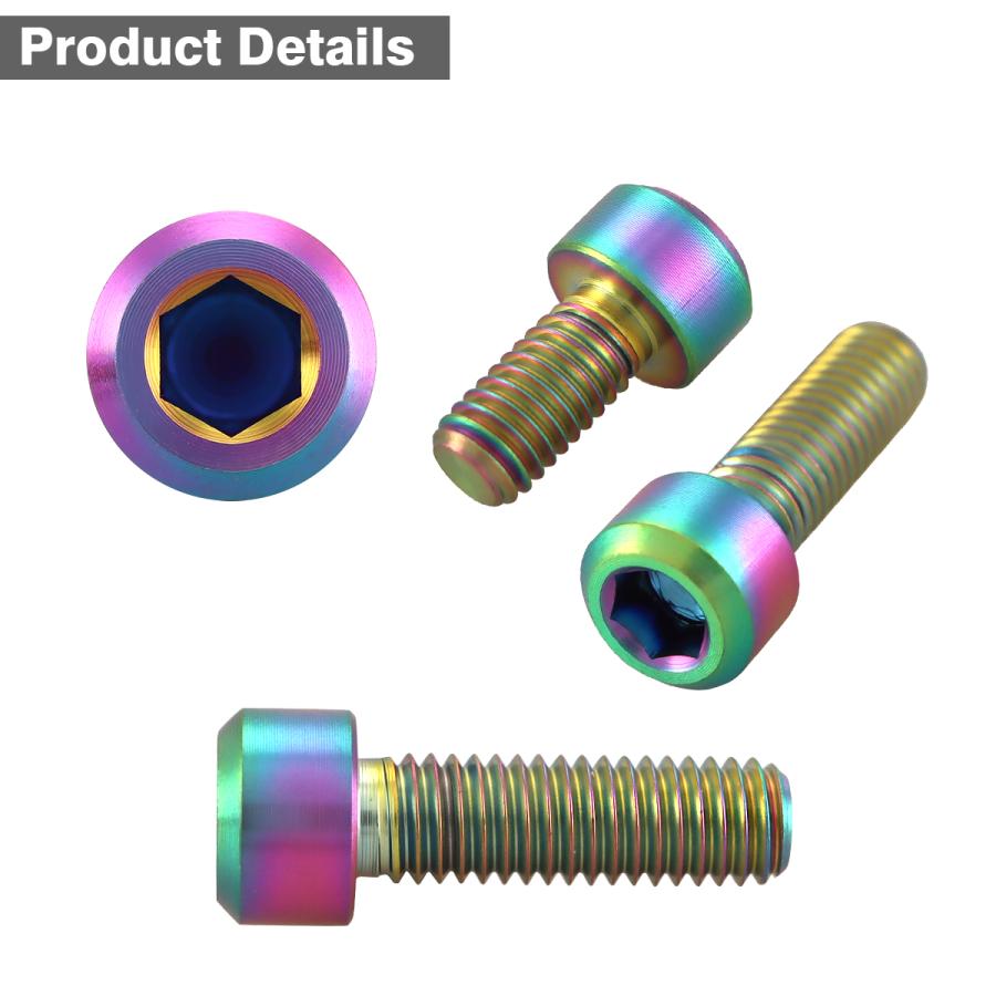 カワサキ タンクキャップ チタンボルト バイク 7穴用 チタン