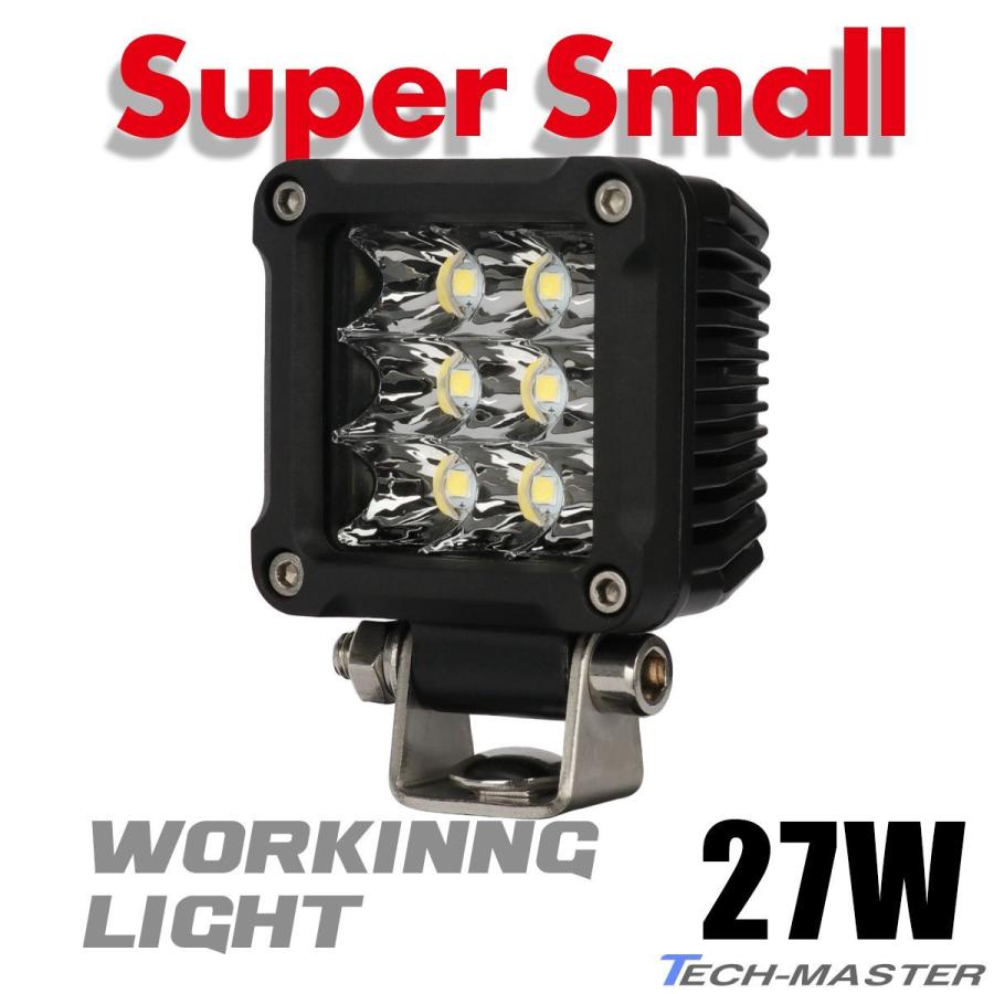 ワークライト 作業灯 LED 27W 12V 24V 兼用 超小型 軽量 防水 ガレージ