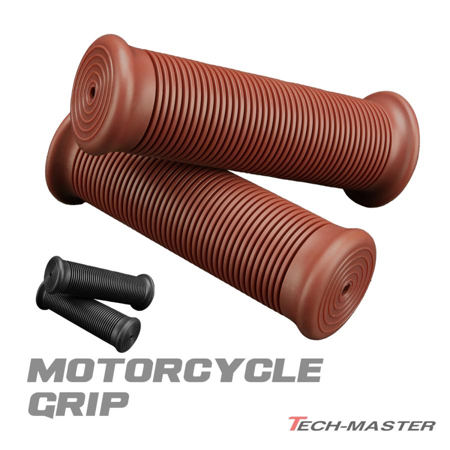 バイク ハンドル グリップ ラバー 汎用 左右セット 22.2mm