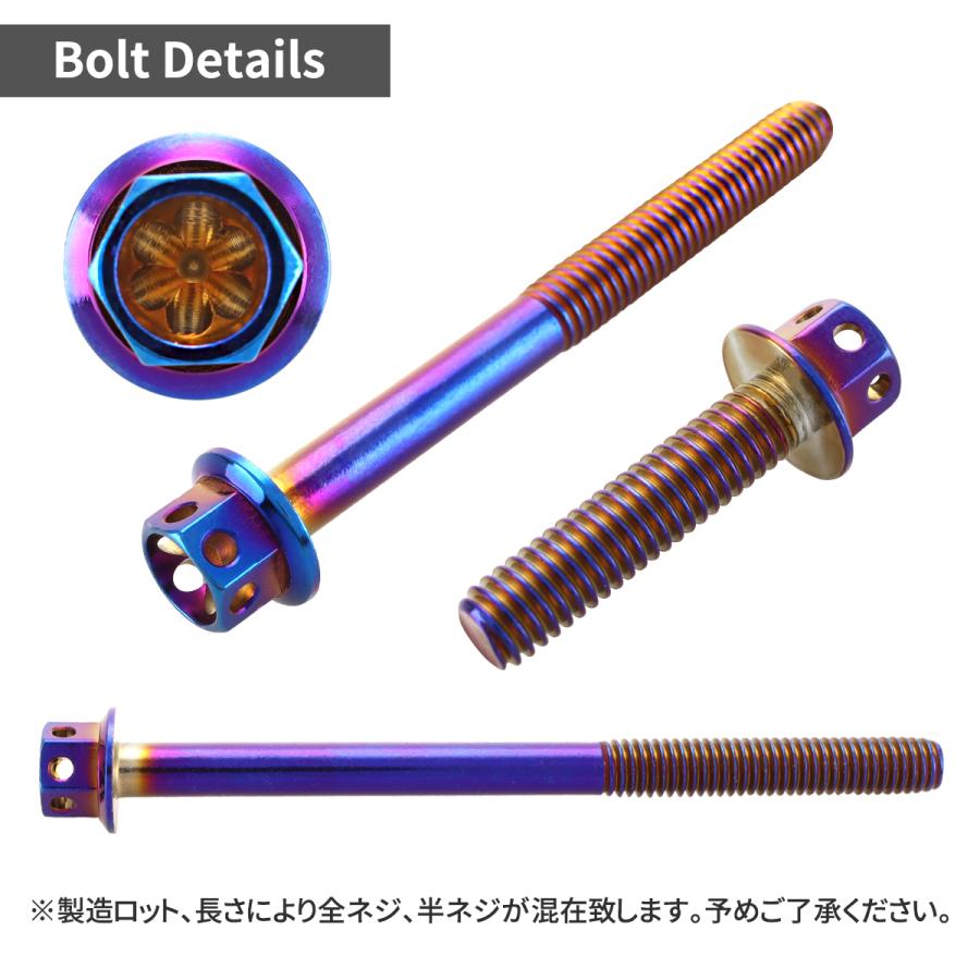 ステンレスボルト M6×50mm P1.0 六角ボルト フラワーヘッド キャップボルト 焼きチタンカラー TB0551 | TECHーMASTER | 01