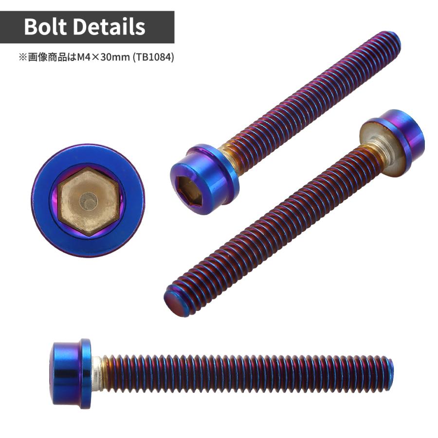 ステンレスボルト M4×40mm P0.7 スリムヘッド キャップボルト 焼きチタンカラー TB1086 | TECHーMASTER | 01