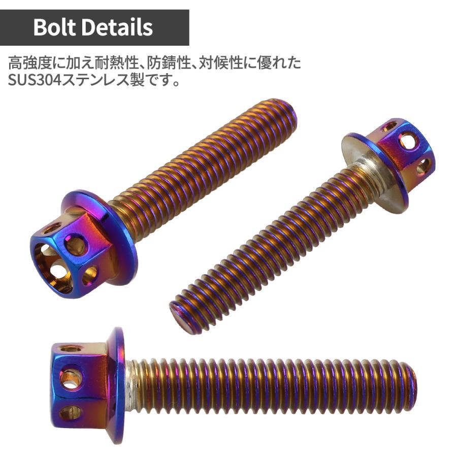 ズーマーX ZOOMER-X エンジンカバー クランクケース ボルト 14本セット ステンレス製 ホンダ車用 焼きチタンカラー TB6031 | TECHーMASTER | 02